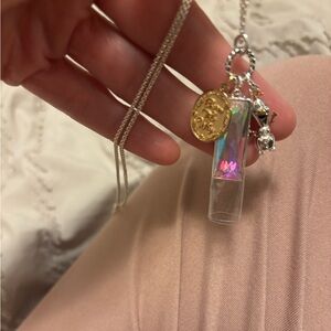 Iridescent Pendant Necklace with Gold and Silver Accents Olaf Disney